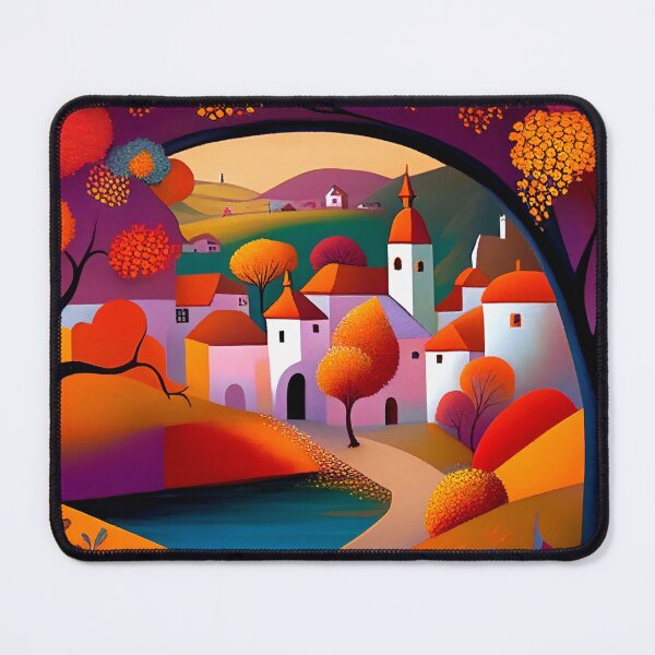 Item preview, Cute little village painting, little village art designed and sold by Orianah.