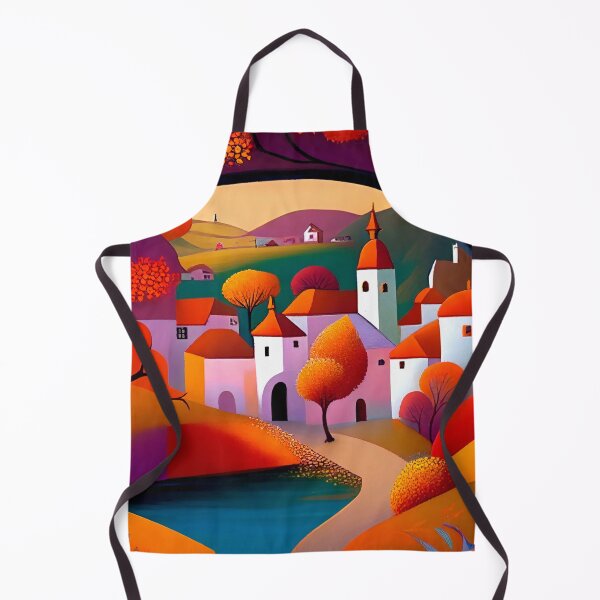 Item preview, Cute little village painting, little village art designed and sold by Orianah.