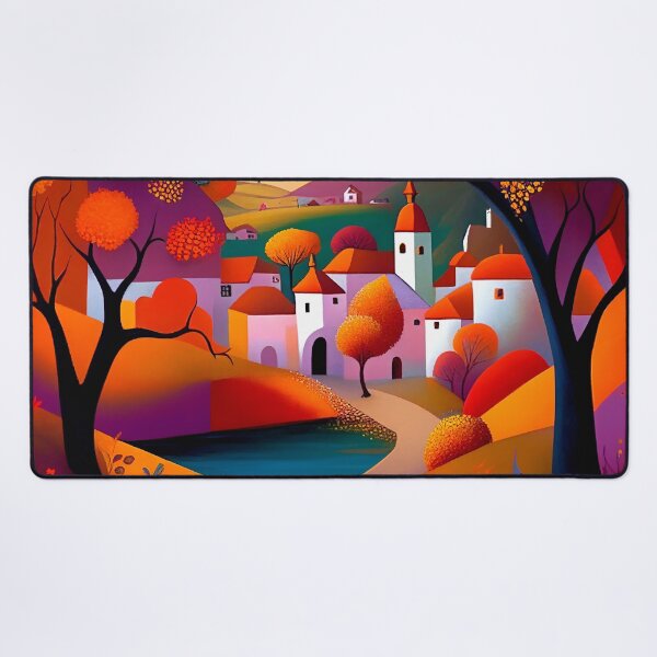 Item preview, Cute little village painting, little village art designed and sold by Orianah.