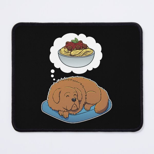 Item preview, Tibetan Mastiff dreaming about Spaghetti Meatballs designed and sold by DoggieDelights.