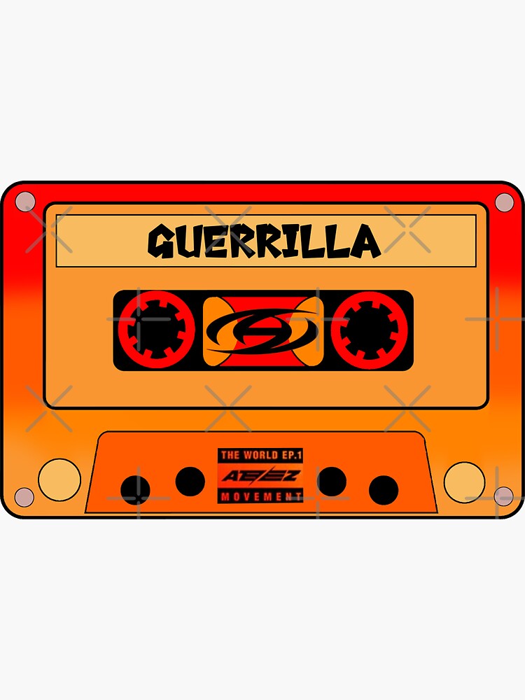 Ateez Guerrilla Cassette Sticker for Sale by puki-ycdi