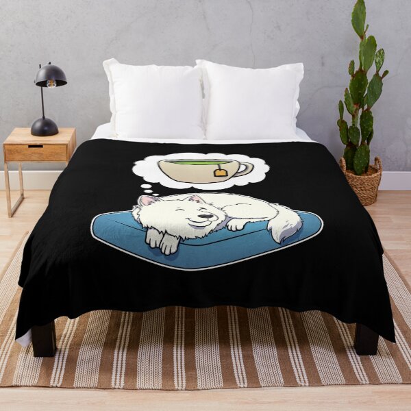 Item preview, Samoyed dreaming about Green Tea designed and sold by DoggieDelights.