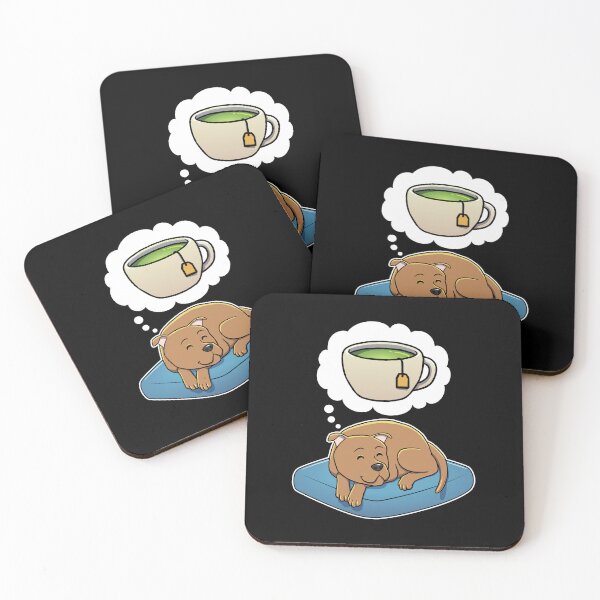 Item preview, Staffordshire Bull Terrier dreaming about Green Tea designed and sold by DoggieDelights.