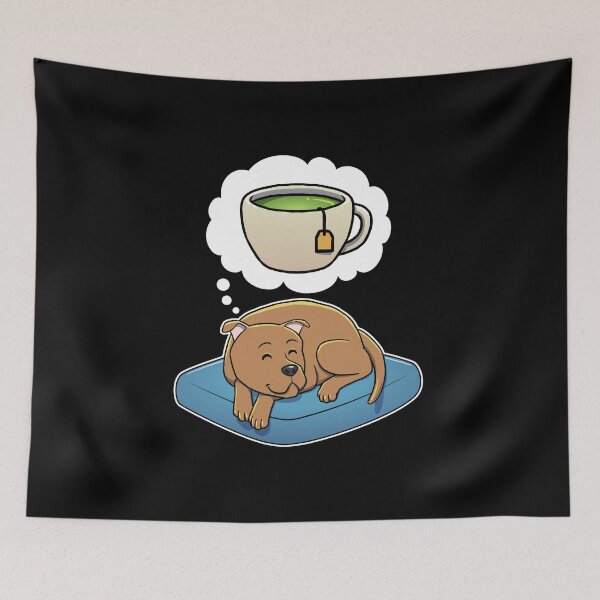Artikelvorschau, Staffordshire Bull Terrier dreaming about Green Tea entworfen und verkauft von DoggieDelights.