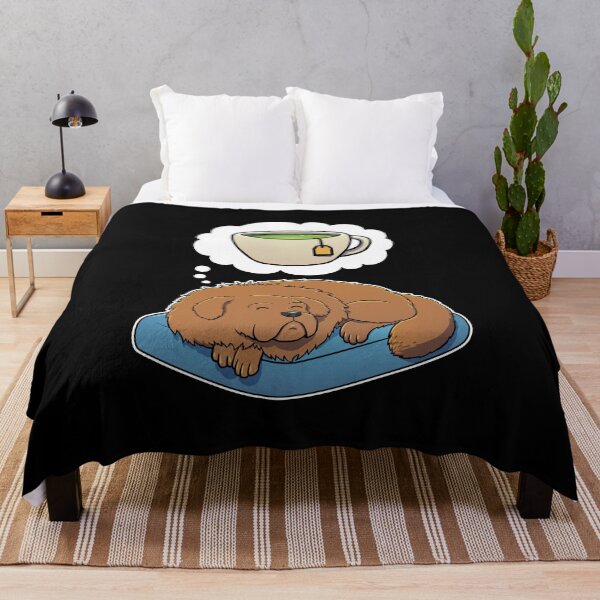 Item preview, Tibetan Mastiff dreaming about Green Tea designed and sold by DoggieDelights.