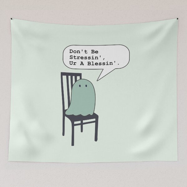 Item preview, Little Cute Ghost, Don't Be Stressin', Ur A Blessin'. designed and sold by Gvantsaaa.