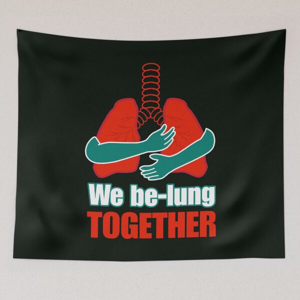 Item preview, We Be-Lung Together, funny valentine quote, funny doctor design, pulmonology designed and sold by doctors-apparel.