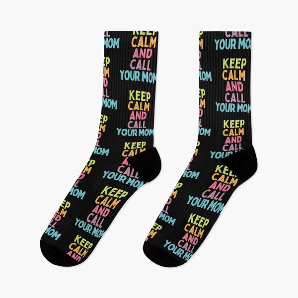 Artikelvorschau, Keep Calm And Call Your Mom - Aesthetic Cool Retro Summer Vintage Color Gradient entworfen und verkauft von AlleminDesign.