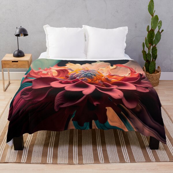 Artikelvorschau, Dahlie-Blumen-Zusammenfassungs-Design - Pastellfarben entworfen und verkauft von Arva-Designs.