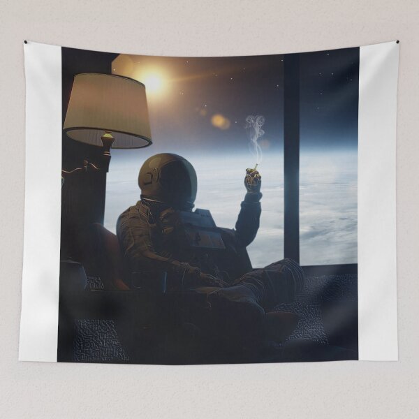Item preview, Cigarette Break in Space designed and sold by DreamCollagee.