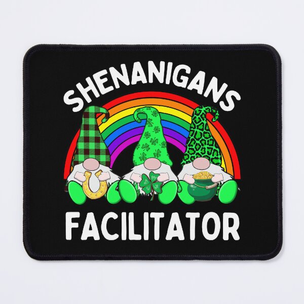 Item preview, Shenanigans Facilitator 3 Cute Irish Gnome Leprechauns Green Shamrocks  designed and sold by funnytshirtemp.