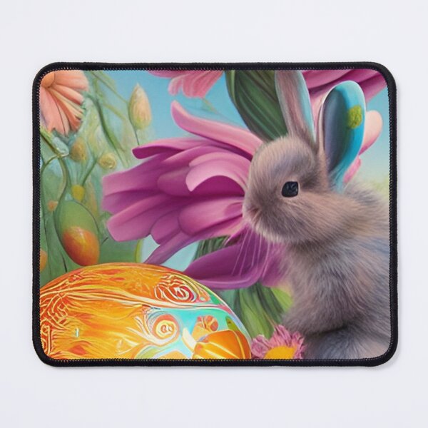 Item preview, Colorful Festive Easter Eggs Easter Bunny Spring Flowers Version 37 designed and sold by DreamingAwake1.