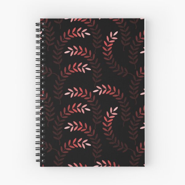 Item preview, Black and red leaf pattern designed and sold by PrintsPassion.