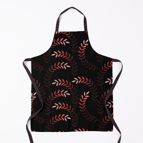 Item preview, Black and red leaf pattern designed and sold by PrintsPassion.