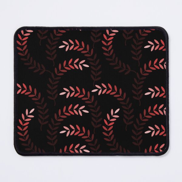 Item preview, Black and red leaf pattern designed and sold by PrintsPassion.