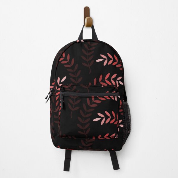 Item preview, Black and red leaf pattern designed and sold by PrintsPassion.