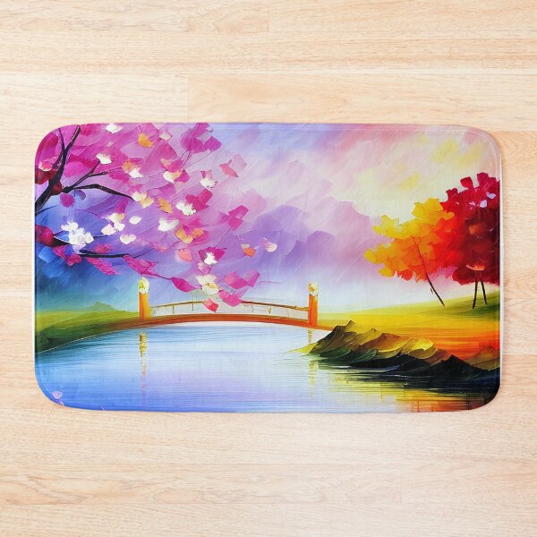 Item preview, Abstract Minimalist Cherry Blossom Landscape Art designed and sold by Blok45.