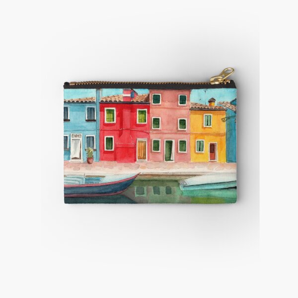 Item preview, Watercolor Burano quarter in Venice designed and sold by MaryWatercolor.