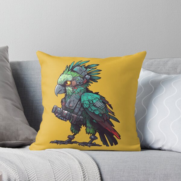 Item preview, Badass Robotic Cyberpunk Parrot - Cartoon Characters designed and sold by quick-drops.