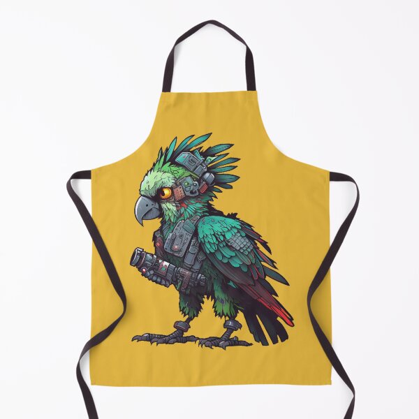 Item preview, Badass Robotic Cyberpunk Parrot - Cartoon Characters designed and sold by quick-drops.