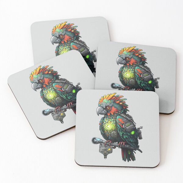Item preview, Robotic Cyberpunk Parrot with Neon Light designed and sold by quick-drops.