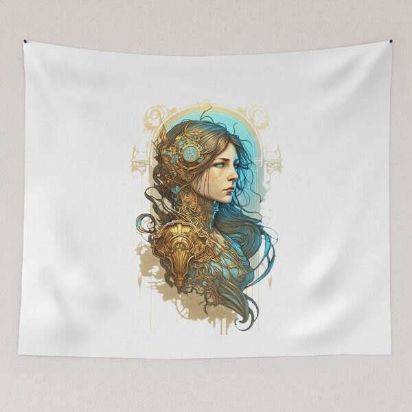 Item preview, Steampunk Golden Woman - A fusion of old and new technology designed and sold by SMCLN.
