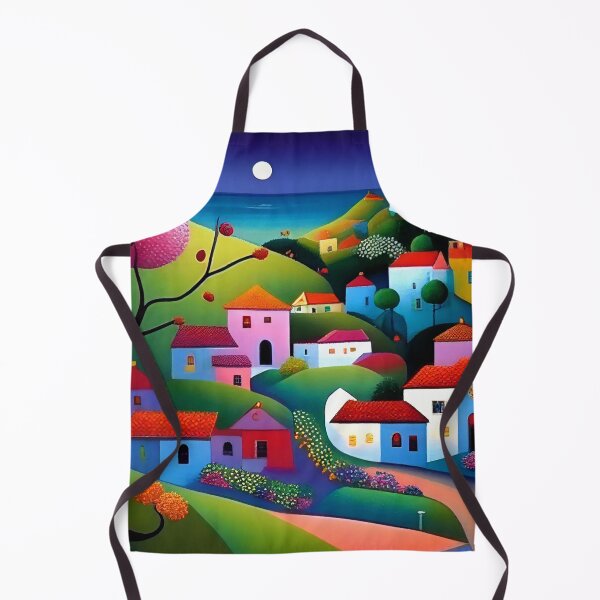 Item preview, Quaint little village painting, little village art designed and sold by Orianah.