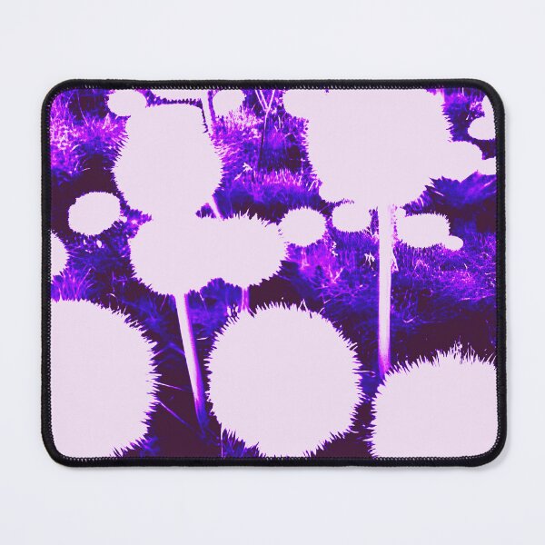 Item preview, White Abstract Dandelions with Purple designed and sold by asurtiumgreen.