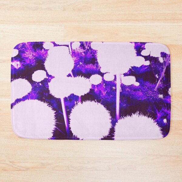 Item preview, White Abstract Dandelions with Purple designed and sold by asurtiumgreen.