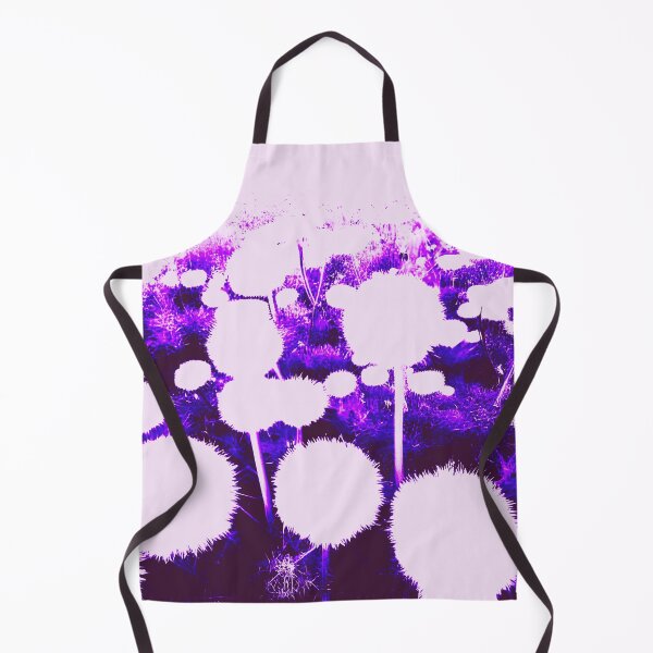 Item preview, White Abstract Dandelions with Purple designed and sold by asurtiumgreen.