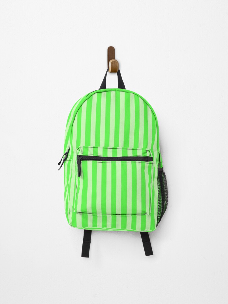 Lime Green Stripes Backpack