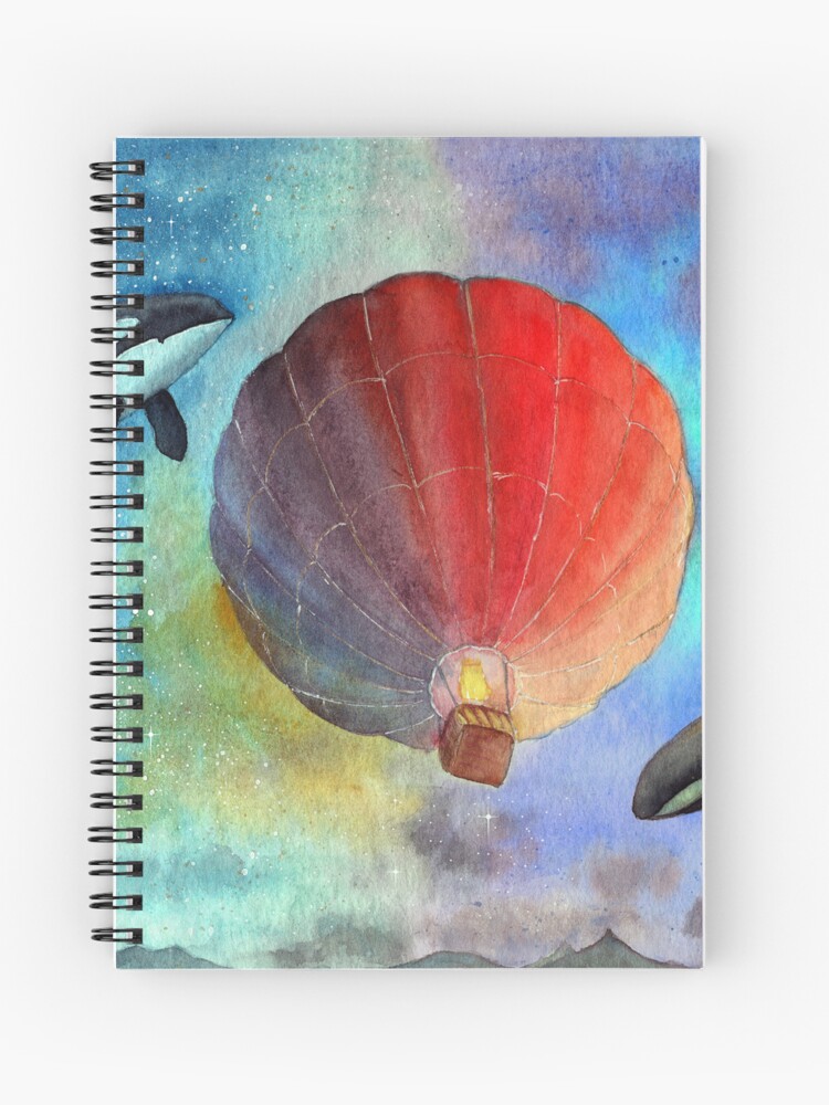 Watercolor School of Fish Spiral notebook