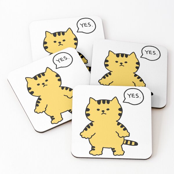 Item preview, the Cat saying YES. designed and sold by superbaechoo.