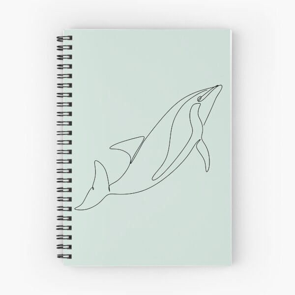 Artikelvorschau, Continuous line drawing of a dolphin. Line art. entworfen und verkauft von AllaLineArt.