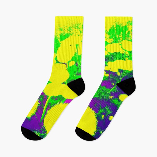Item preview, Yellow Abstract Dandelions with Purple designed and sold by asurtiumgreen.