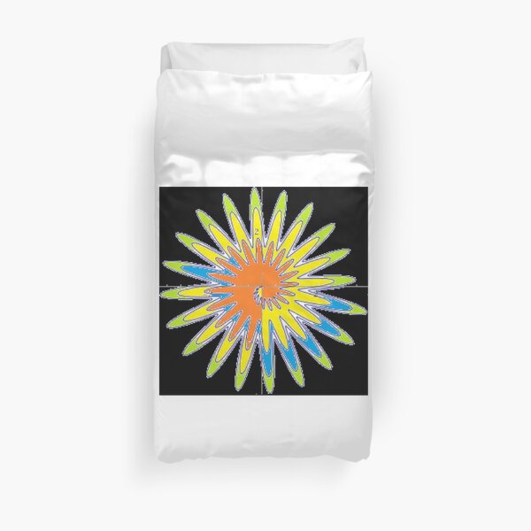 Spiral - Colored Flower Duvet Cover