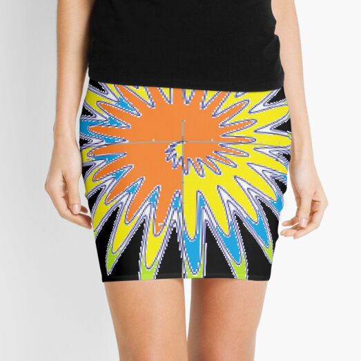 Spiral - Colored Flower Mini Skirt
