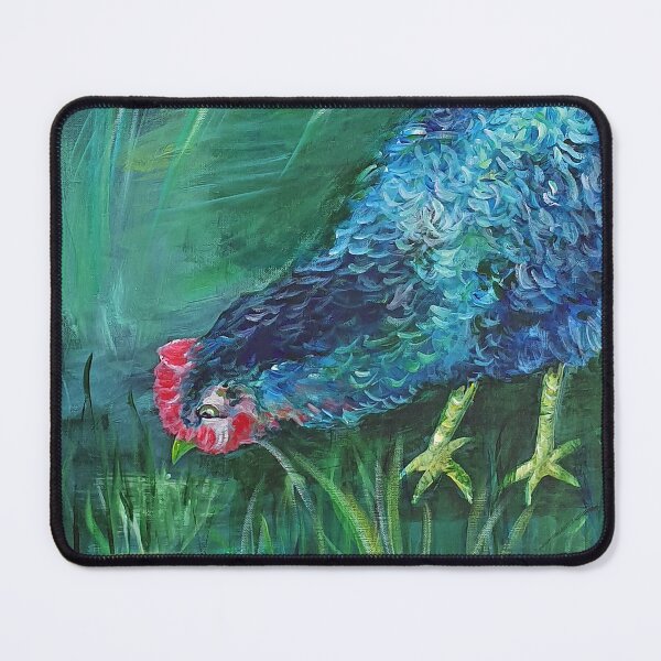 Item preview, blue hen pecking designed and sold by Isartistic.