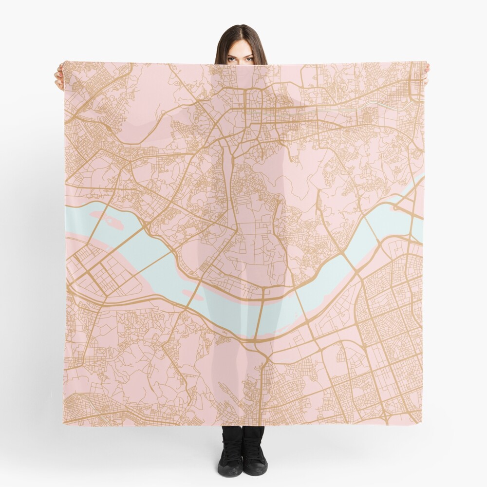 Seoul map Scarf