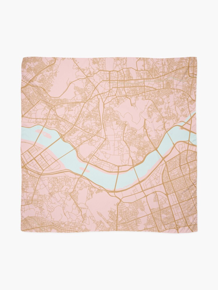 Alternate view of Seoul map Scarf