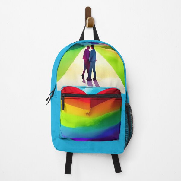 Item preview, A gay queer lgbt couple of men in love Valentine's Day with a large rainbow heart designed and sold by rockate.