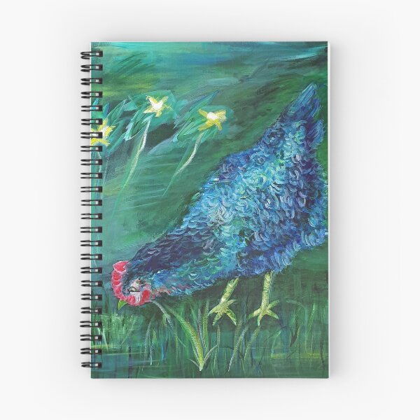 Item preview, blue hen pecking designed and sold by Isartistic.