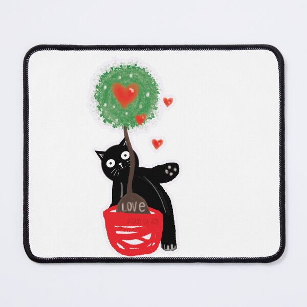 Item preview, cat and love tree designed and sold by LaGabyGaArts.