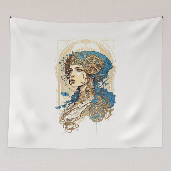 Item preview, Steampunk Golden Woman 3 - A fusion of old and new technology designed and sold by SMCLN.