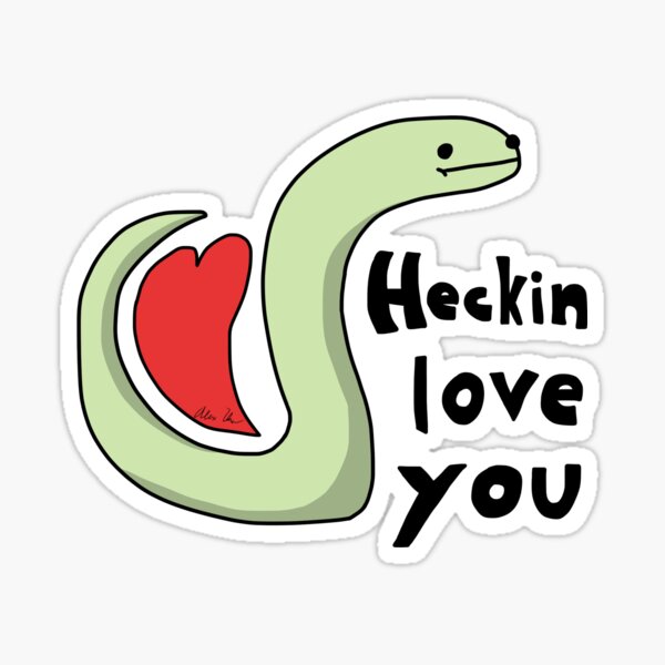 Vista previa del artículo con la obra «Te amo Heckin - Tiny Snek Comics», diseñado y vendido por acohen110.