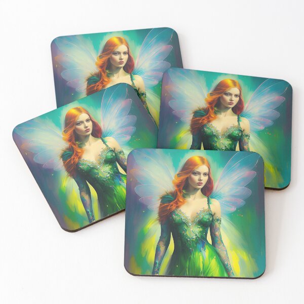 Item preview, Irish St Patricks Day Fairy in Green Dress designed and sold by ZanyPaintbrush.