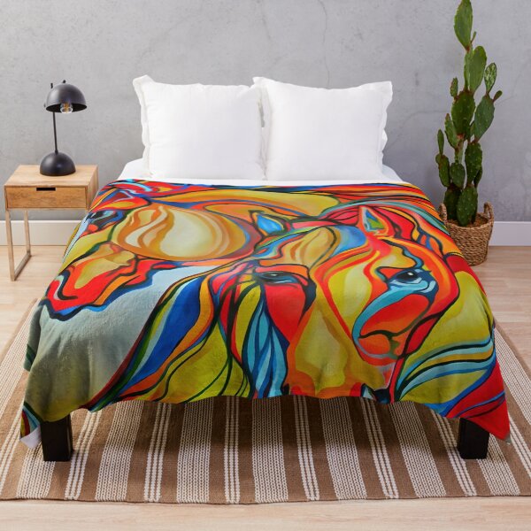 Item preview, Colorful Horses Abstract Art designed and sold by taiche.