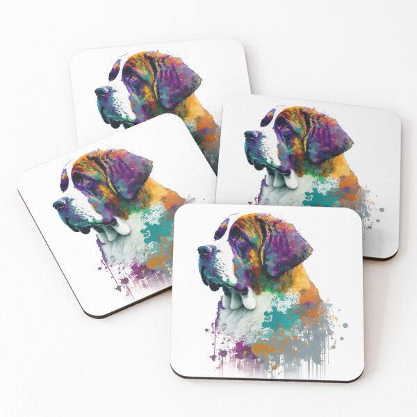 Item preview, Colorful Pop Art St. Bernard Saint dog, Bernhardog Gift designed and sold by PRINTED ..