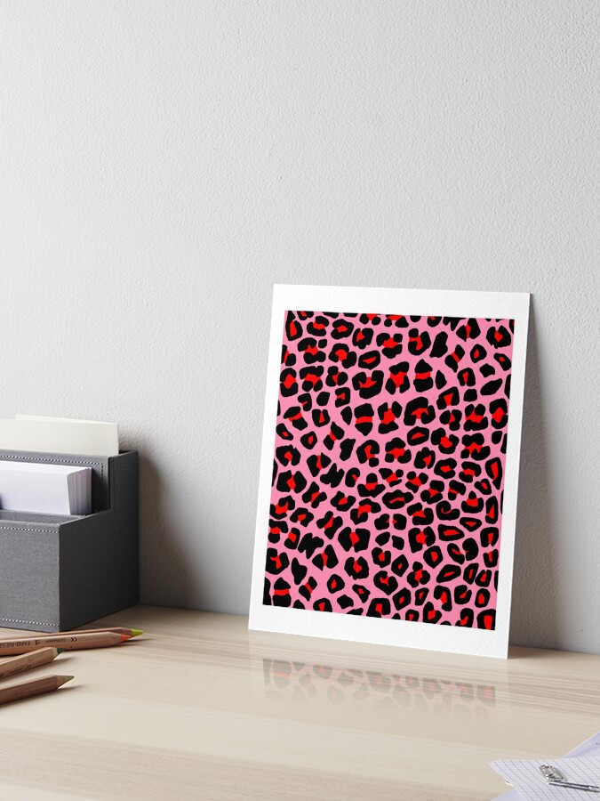 Pattern black pink leopard dots print fur Vector Image