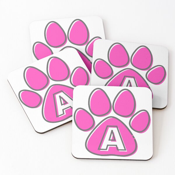 Item preview, Pink Paw Monogram A designed and sold by Coffee Lifestyle.